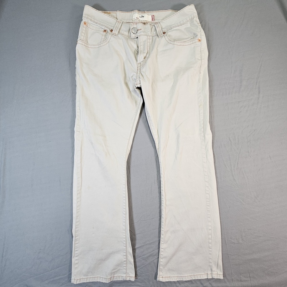 Levis Low Flare Pants 542 Womens 14 M Vintage Tan Beige Y2K Preppy